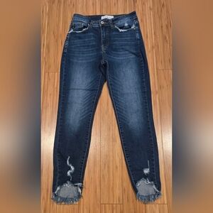 NWOT KanCan Highwaist Distressed Blue Jeans